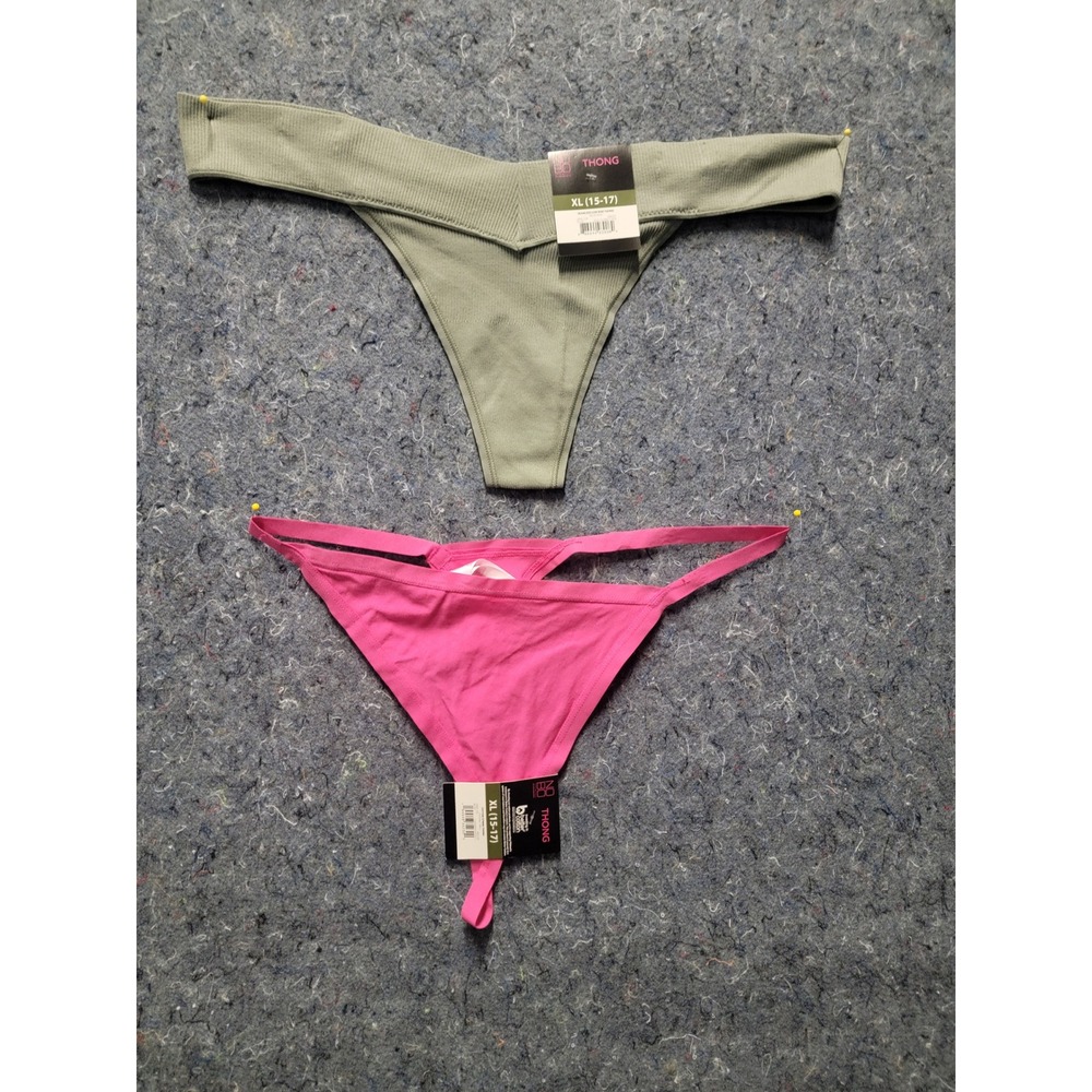 No Bundries Cotton String & Seasless Low Rise Thong Size XL